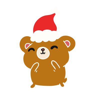 Noel karikatür kawaii ayı