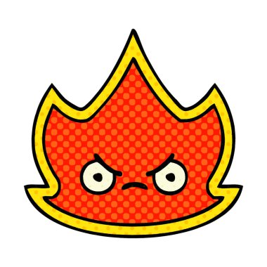 çizgi roman tarzı karikatür bir ateş