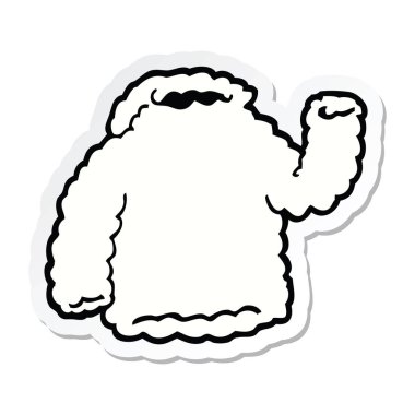 bir çizgi film Polar hoody etiket