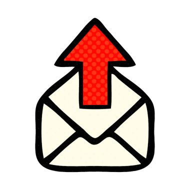 çizgi roman tarzı çizgi film e-posta işareti