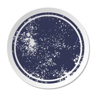 bir dolunay sıkıntılı eski çizgi film etiketi