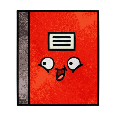 Retro grunge doku karikatür Notebook