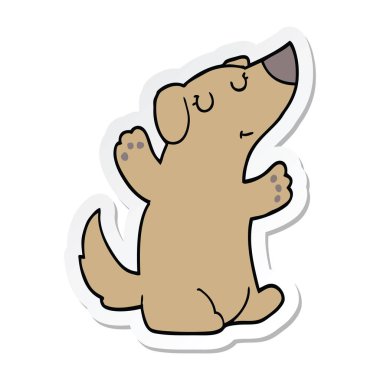 etiket bir karikatür köpek