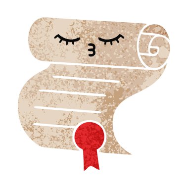 Retro illüstrasyon stil karikatür bir sözleşme