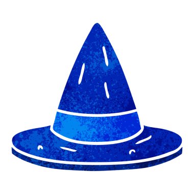 elle çizilmiş retro karikatür doodle bir cadı şapka