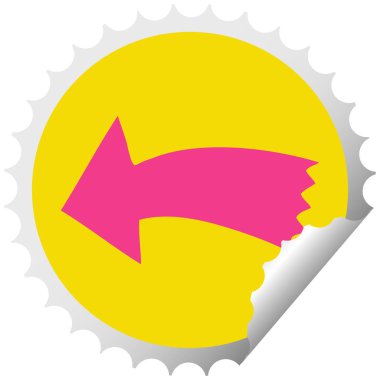 dairesel peeling etiket ilginç karikatür oku