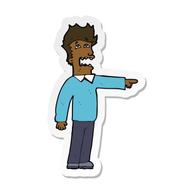 etiket suçlayarak bir çizgi film adamın