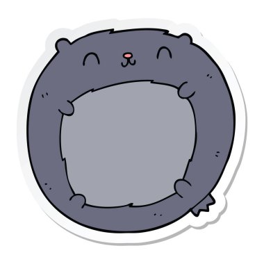 bir çizgi film ayının etiket