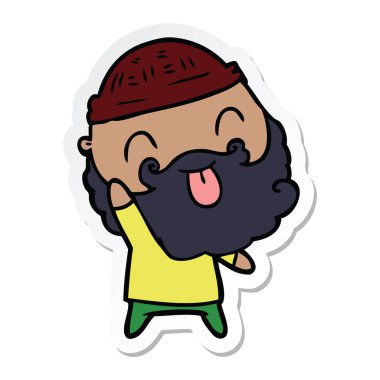 dilini sakallı bir adam etiketi