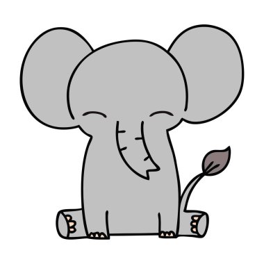 ilginç el çizilen çizgi fil