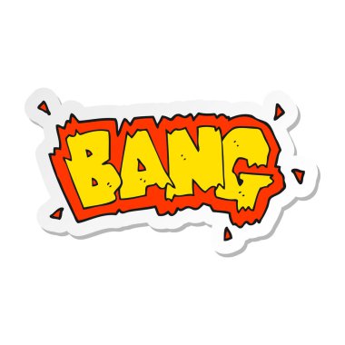 etiket bir karikatür patlama