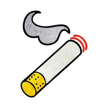 Sigara İçilmeyen Retro grunge doku karikatür