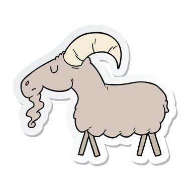 etiket çizgi film keçi