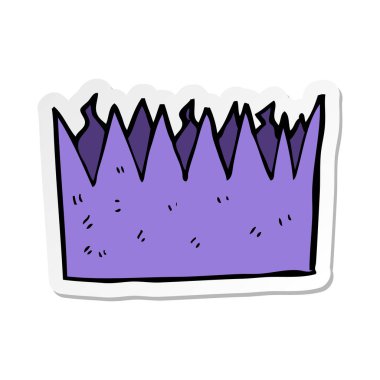 bir çizgi film kağıt taç etiket