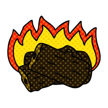 günlük yanan ilginç çizgi roman tarzı çizgi film