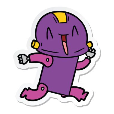 bir çizgi film robot Sticker