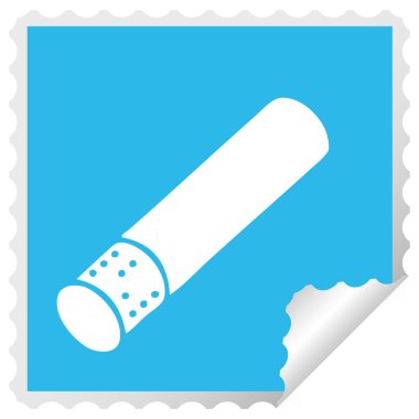 bir sigara sopa etiket karikatür peeling Meydanı