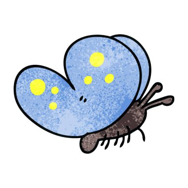 ilginç el çizilmiş karikatür kelebek