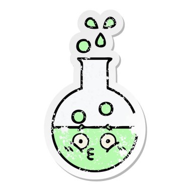 sevimli çizgi tüp bebek sıkıntılı etiket