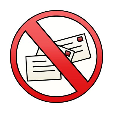 mesaj yok, degrade gölgeli çizgi film