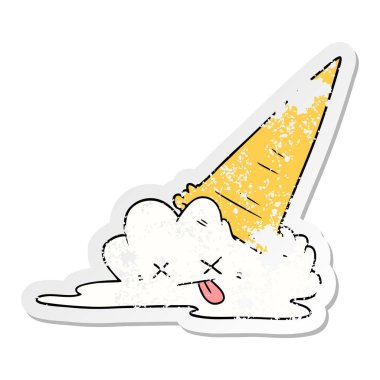 splatted dondurma karikatür sıkıntılı etiket