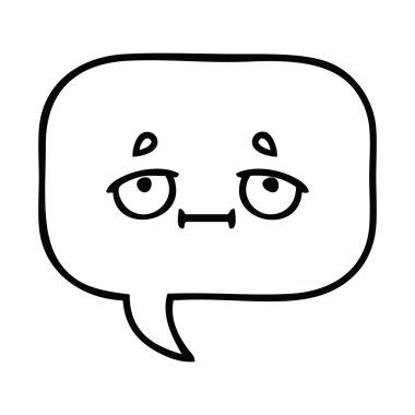 Çizim karikatür konuşma balonu