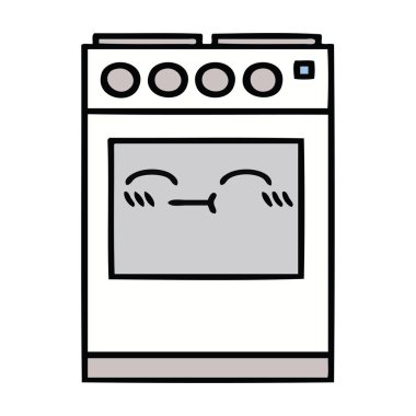 sevimli çizgi mutfak fırın