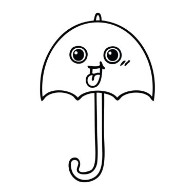 Çizim karikatür bir şemsiye