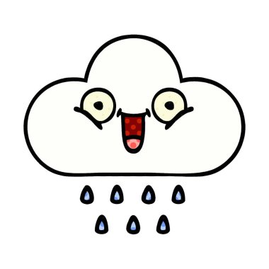 çizgi roman tarzı çizgi film yağmur bulutu