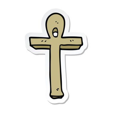 etiket bir karikatür ankh sembolü