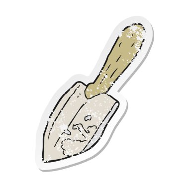 bir çizgi film mala Retro sıkıntılı etiket