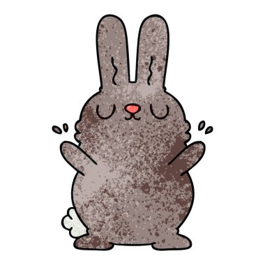 ilginç el karikatür tavşan çekilmiş