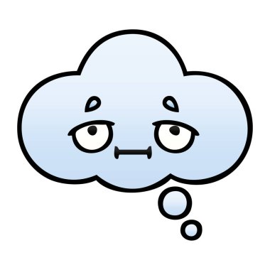 kabarcık düşündüm degrade gölgeli çizgi film