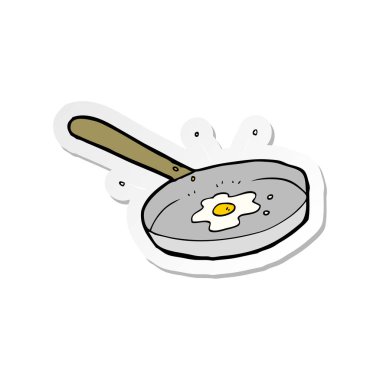 etiket bir karikatür kızarmış yumurta