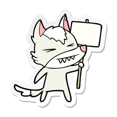 kızgın kurt çizgi film afişini ile etiket