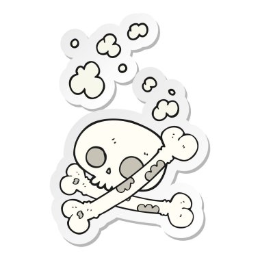 Kemik yığını eski bir çizgi film etiketi