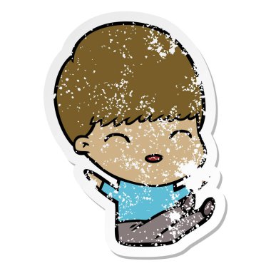 bir mutlu çizgi film çocuk sıkıntılı etiket