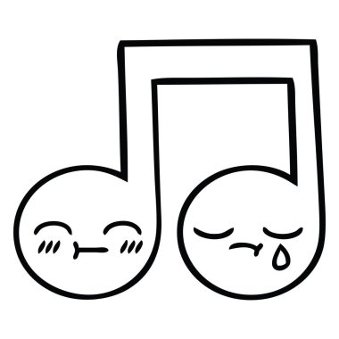 çizgi çizme çizgi film müzik notası