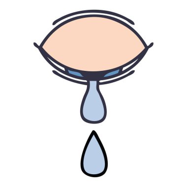 sevimli çizgi ağlayan göz