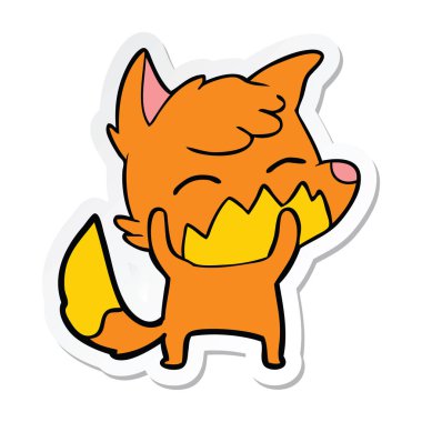 etiket karikatür tilki