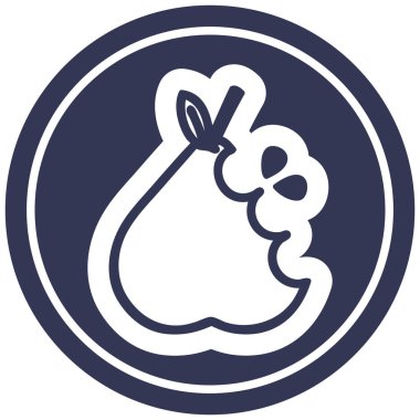 Sulu armut dairesel simgesi simgesi