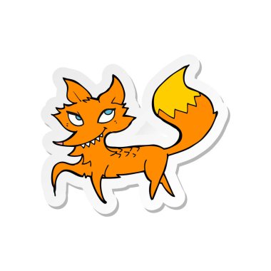 etiket karikatür tilki