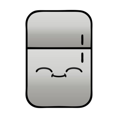 bir buzdolabı dondurucu degrade gölgeli karikatür