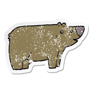 çizgi film ayı sıkıntılı etiket