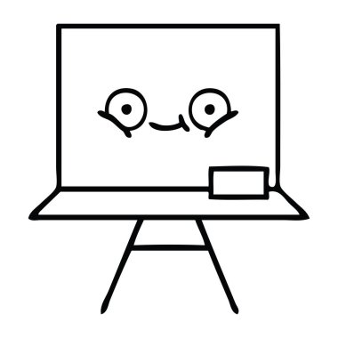 Çizim karikatür bir beyaz tahta