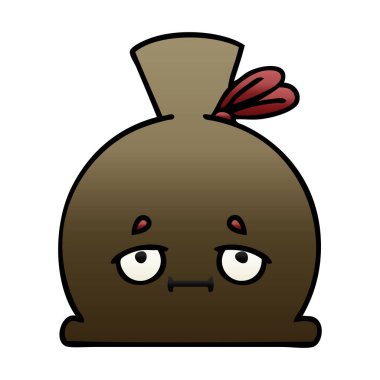 bir çuval degrade gölgeli karikatür