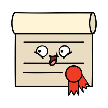 sevimli çizgi sertifika