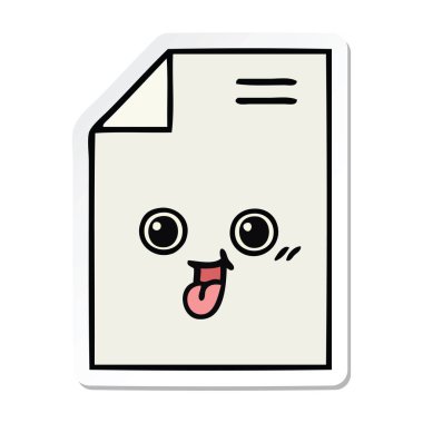 sevimli çizgi parça kağıt etiket 