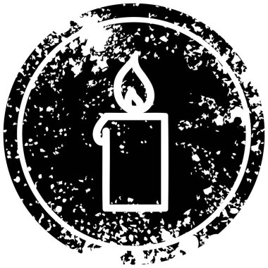 Yanan Mum sıkıntılı simgesi simgesi