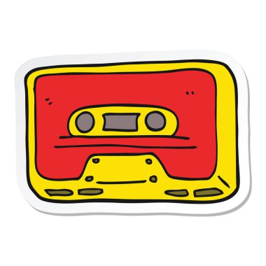 çizgi film eski teyp kaseti etiket